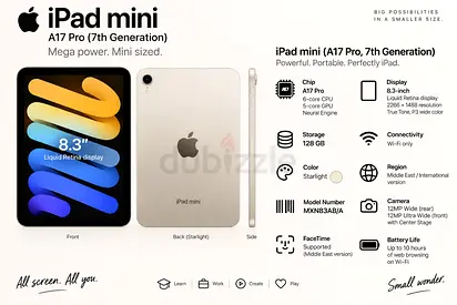 Apple iPad mini 7 - 2024 - 128GB Apple warranty