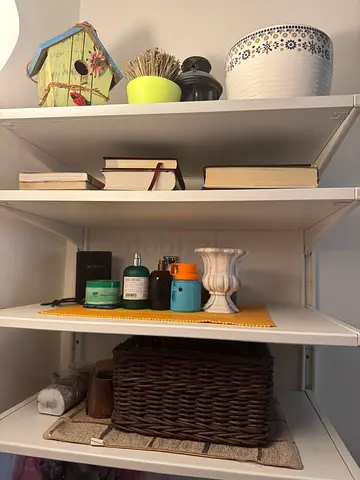 White Shelving Unit without Decorative Items
