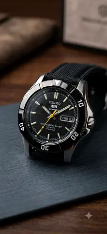 Seiko 5 Sports Automatic Wristwatch, Day/Date, Black Dial