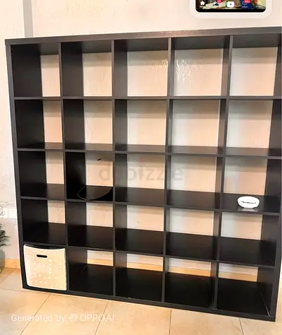 Large Black  25-Cubea kalax Bookcase / Storage Shelf - Good Condition