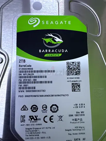 Seagate Barracuda 2TB 3.5" Internal HDD - New/Unused