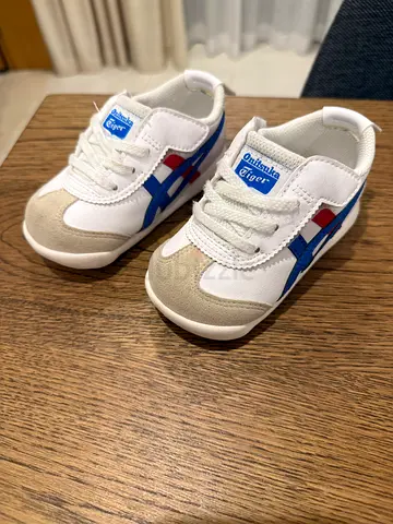 Onitsuka Tiger Japan White & blue baby sneakers - size 22, used once.