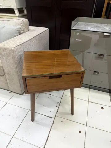 West elm Mid-century wooden bedside table with drawer