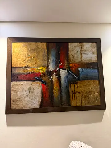 Framed Abstract Textured Wall Painting