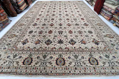 398 x 586 cm | handmade Sultani Afghan Veg Dye Wool carpet