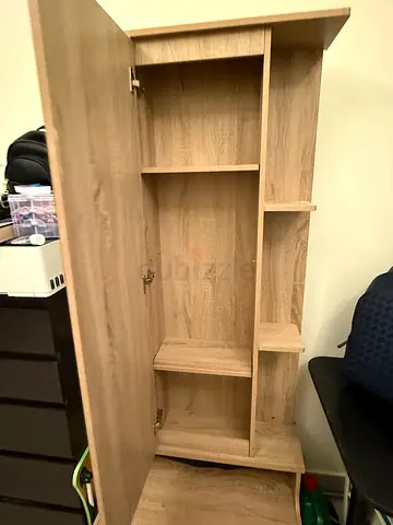 Movo Cooper 1-Drawer Tall Dresser with Mirror and Storage