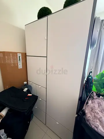 White 4-door Wardrobe / Armoire in Good Condition
