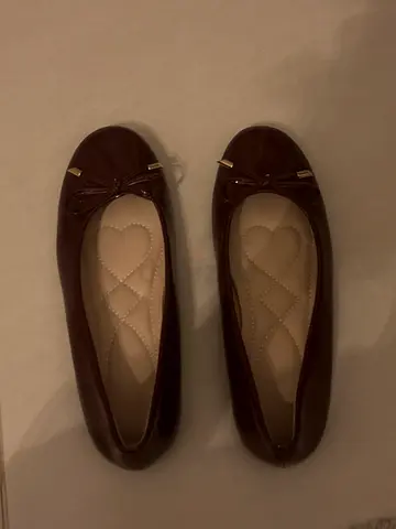 Comfortable women's burgundy ballet flats, size 39 eu