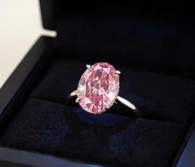 NEW 2.41ct Fancy Vivid Pink Diamond Ring | VS1 | IGI Certified | London Diamonds