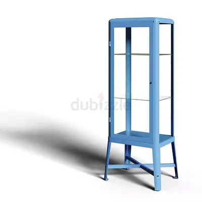 IKEA FABRIKÖR Glass Door Display Cabinet – Light Blue