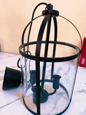 Glass candle holder