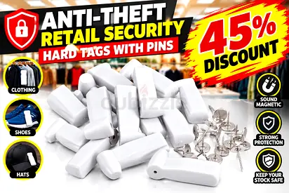 Anti-Theft Retail Security Hard Tags with Pins Sound Magnetic for Clothing, Shoes and Hats, Sports