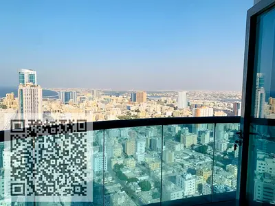 شقة 3 غرف بإطلالة بحرية في كورنيش عجمان