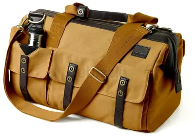 Millican Canvas Duffel Bag with Pockets and Adjustable Shoulder Strap