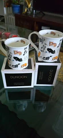 Pair of Dunoon Fine Bone China "Cats Galore" Mugs
