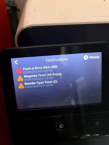 Xerox WorkCentre 6515 scanner not working, everything else working and toner as it is