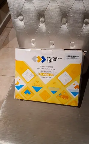 California Design Den 400TC Duvet Cover Set - New in Box. AED 95 Only!
