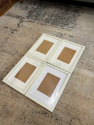 Set of 4 White Picture Frames: W23.5cm x H32.5cm