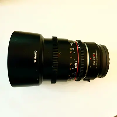 Samyang 85mm T1.5 Cine Lens (Canon) + Sony Adapter