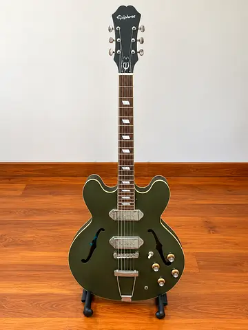 Epiphone Casino Semi-Hollow Electric Guitar - Olive Green, Good Condition