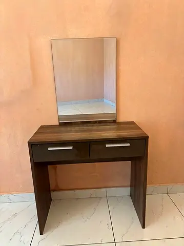 Wooden Dressing Table, chair, corner study and Two Drawers - Good Condition no mattress included