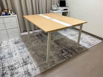 IKEA MITTZON table 140x108 birch veneer white