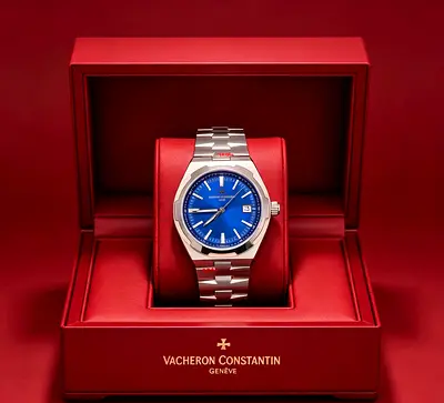 Vacheron Constantin Overseas Men's Master Quality Watch - Stainless Steel, Blue Dial
