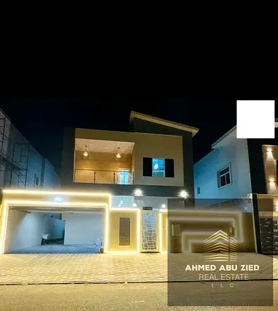 Luxury villa for rent in Al Yasmeen - Ajman | 5 master bedrooms | 8 bathrooms | Maid room | Parking with car charger | Modern finishes | Spacious | .