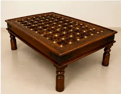 Antique coffee table - Natural solid wood