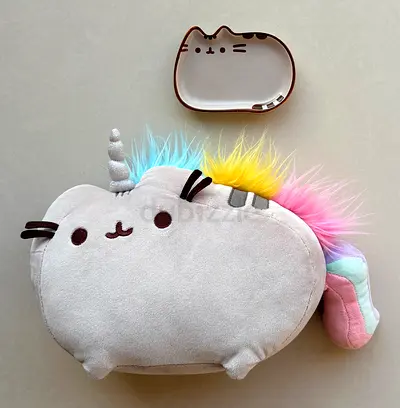 Official GUND Pusheenicorn Plush (13”) & 2016 Pusheen Ceramic Trinket Dish