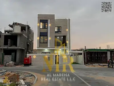 A villa, including registration and ownership fees, on the main street, ready to move in, in one of the most prestigious areas of Ajman. Freehold owne
