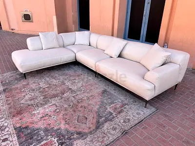 The Loom collection L shape sofa beige