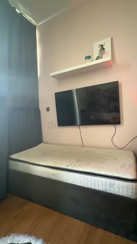 Single daybed with mattress and wall shelf - good condition