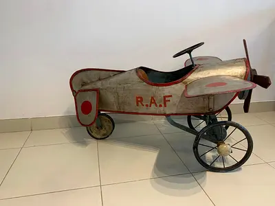 Vintage RAF Pedal Plane Ride-On Toy
