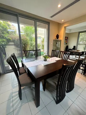 Modern Dark Wood 8 Seater Dining Set