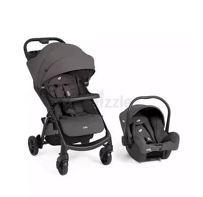 Joie travel system: compact stroller with infant car seat (grey)