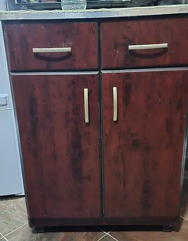 Urgent sale - Wooden Kitchen Cabinet with aluminium Top - Good Used Condition