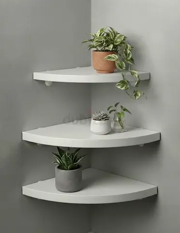 Corner floating shelf