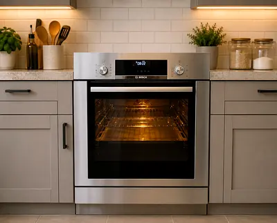 Bosch built-in stainless steel electric oven - good condition