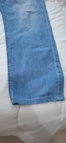 Light blue straight-leg denim jeans - casual wear