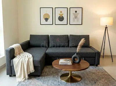 Grey L-Shape Sofa Bed
Elegant grey finish with a modern look. Left and right fitting available, with