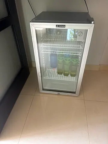 Small glass-door display fridge / beverage cooler, perfect working condition