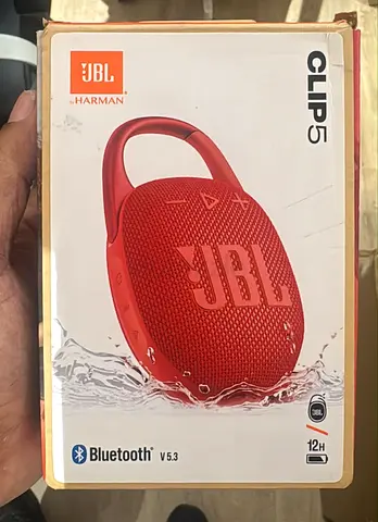 JBL Clip 5 Portable Bluetooth Speaker - Red (Brand New Open Box)