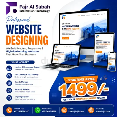 Website Design Service - Professional Responsive Websites (Starting 1499 AED)