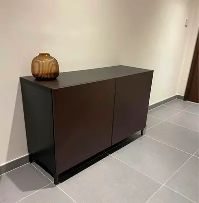 Modern dark wood sideboard / storage cabinet - excellent condition