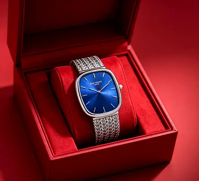Patek Philippe Geneve Vintage Stainless Steel Master Quality Watch 🔥🔥🔥Blue Dial