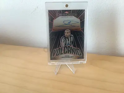 Signed /99 David Trezeguet Obsidian Volcanic Football Trading Card (Juventus)