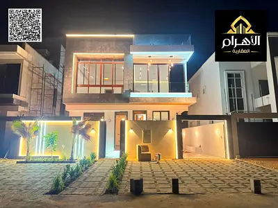 Villa with pool and roof for sale. European design villa, freehold ownership for all nationalities, with monthly installments for 25 years in Ajman, A