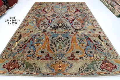 New handmadeLarge Afghan karakul Style Ornate Rug 274 x 364 cm