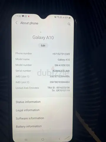 Samsung Galaxy A10 - Good Working Condition